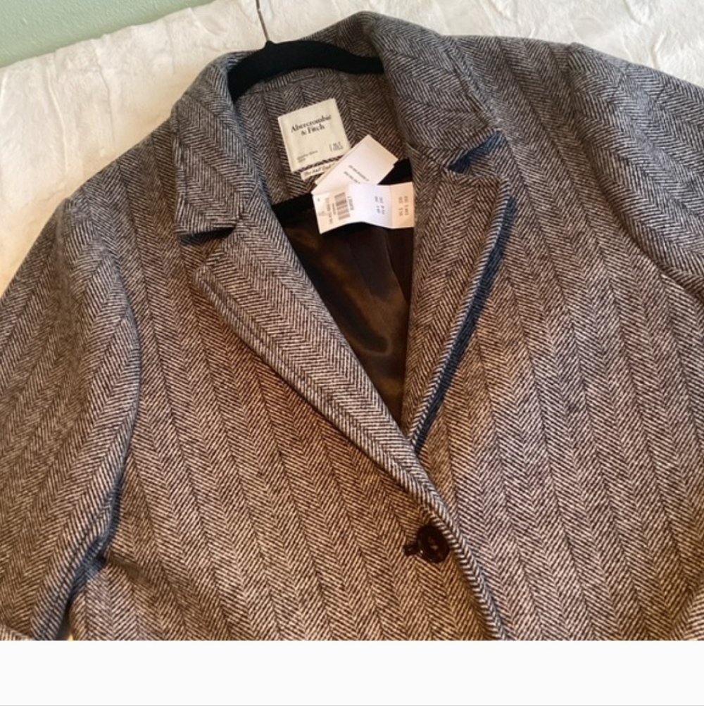NWT Abercrombie & Fitch Dads Wool Blend Coat
